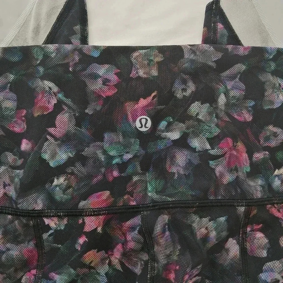 Lululemon Wunder Under Crop High Rise Roll Down 23" Leggings Floral Multi 6 - Picture 13 of 16